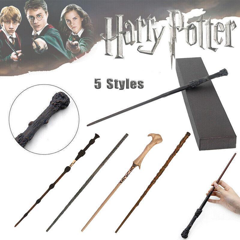 Premium resin magic wand with metal core inside an elegant black collector's gift box