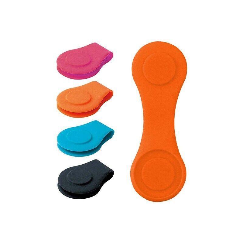 Silicone golf hat clip and magnetic ball marker holder designed for caps and golf apparel — view 2