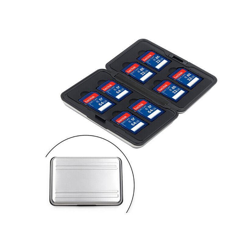 Black and silver waterproof memory card case holder for SD and MicroSD storage — view 3