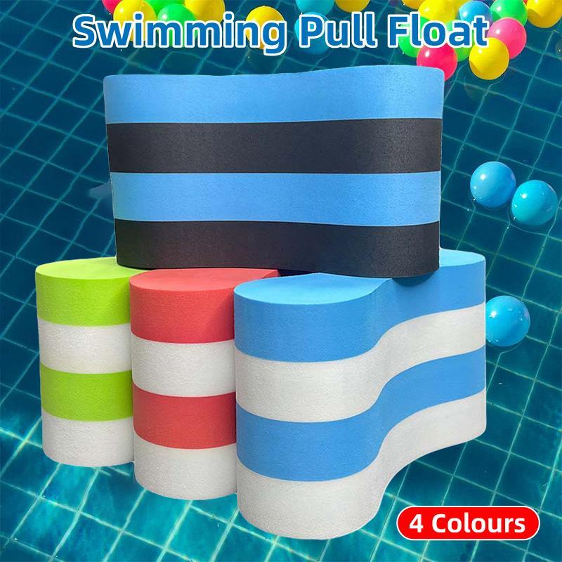 Professional swimming pull float and adjustable leg clip in solid EVA foam for posture correction training