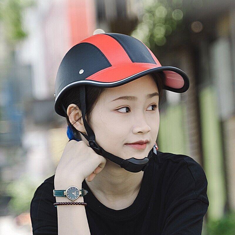 Windproof adult bicycle helmet with adjustable chin strap, sun brim, and impact-resistant ABS shell. — view 3