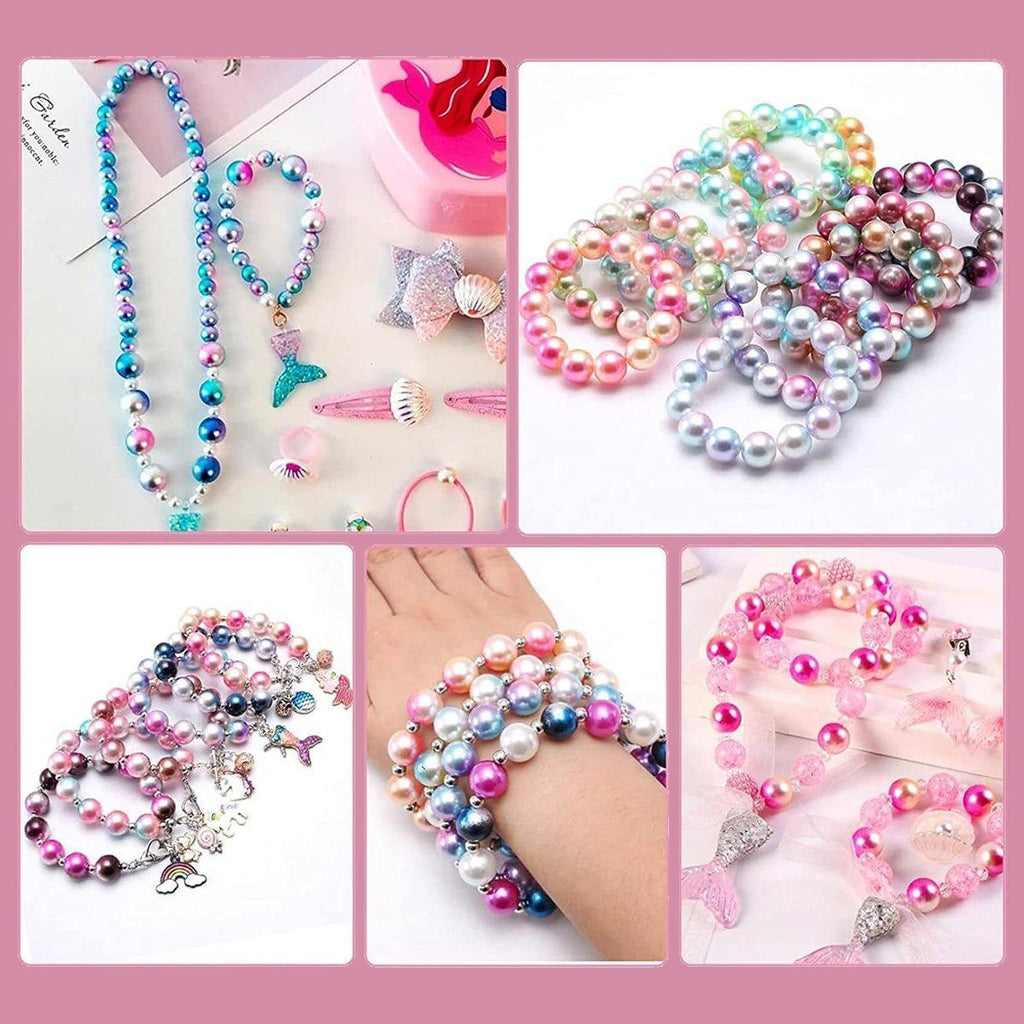 1890 piece colorful mermaid faded pearl bead set for DIY jewelry making and crafts — view 5