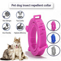 Adjustable flea and tick collar in waterproof silicone for dogs and cats with natural repellent
