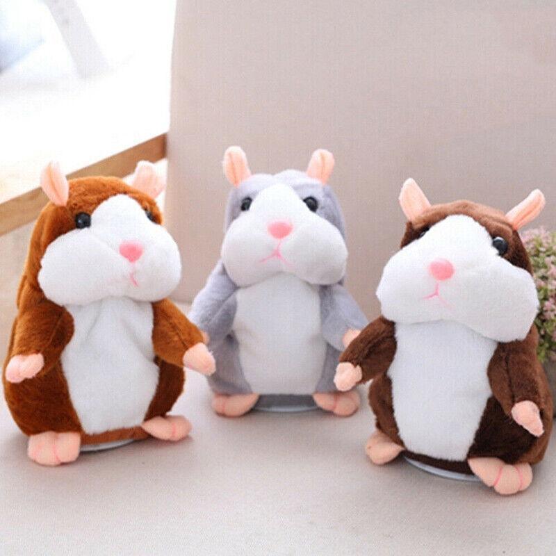 Fluffy interactive talking hamster plush toy nodding and mimicking voices for kids playtime — view 3