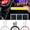 Lightning to 3.5mm Aux cable adapter with braided nylon cord for car stereo and headphones