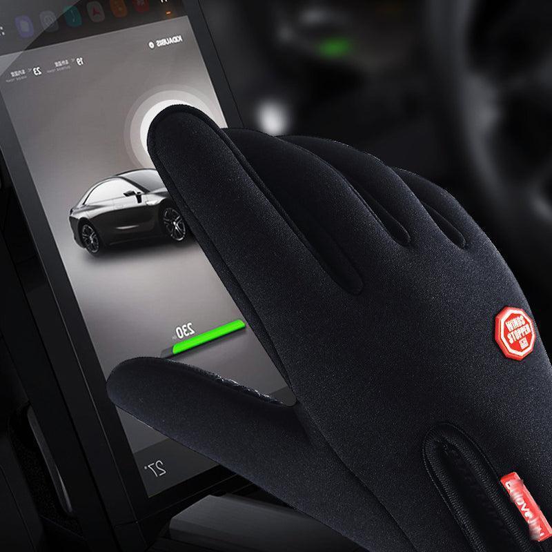 Waterproof full finger cycling gloves with breathable mesh and touchscreen fingertips for winter fitness — view 5