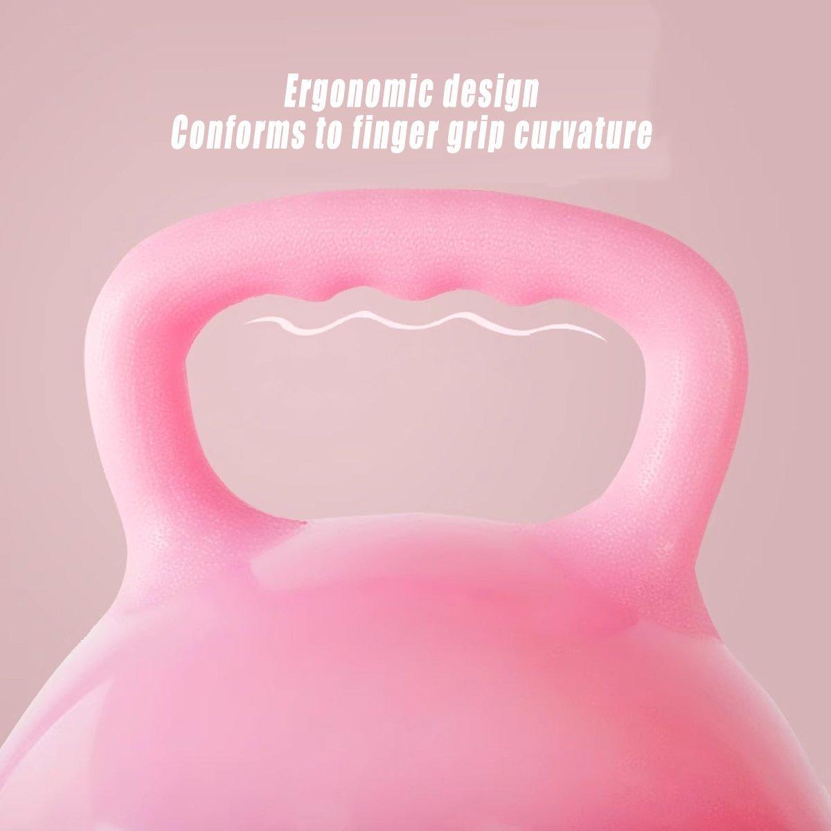 Adjustable water-filled double handle kettlebell for Pilates and yoga in vibrant pink colour — view 5
