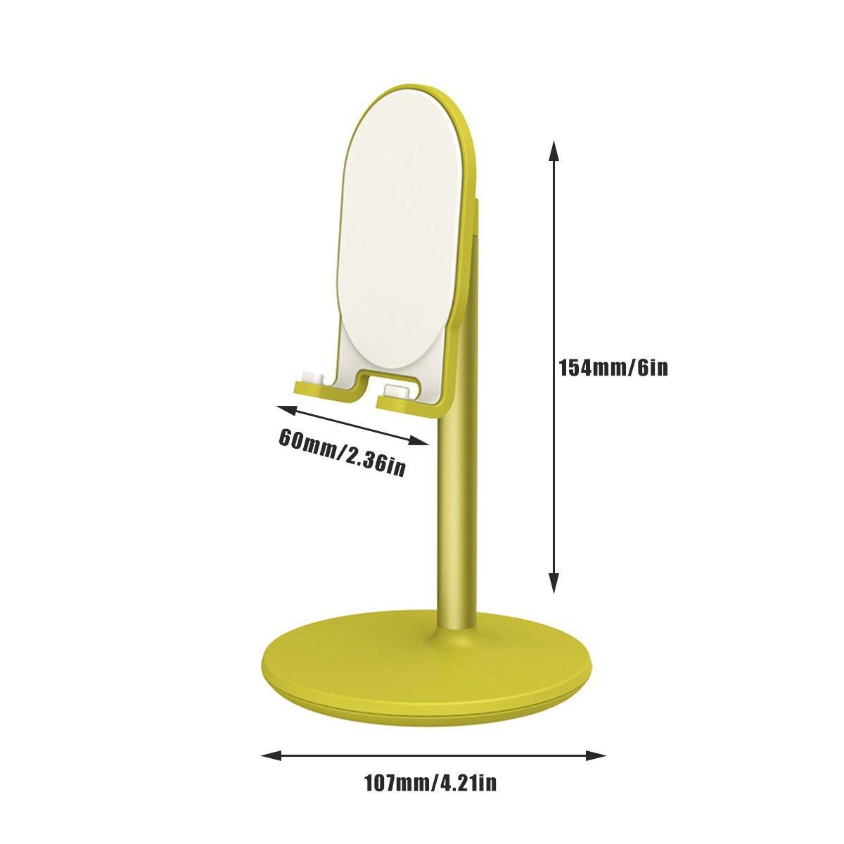 Adjustable aluminum desktop phone and tablet stand with telescopic arm and silicone padding for device protection — view 3