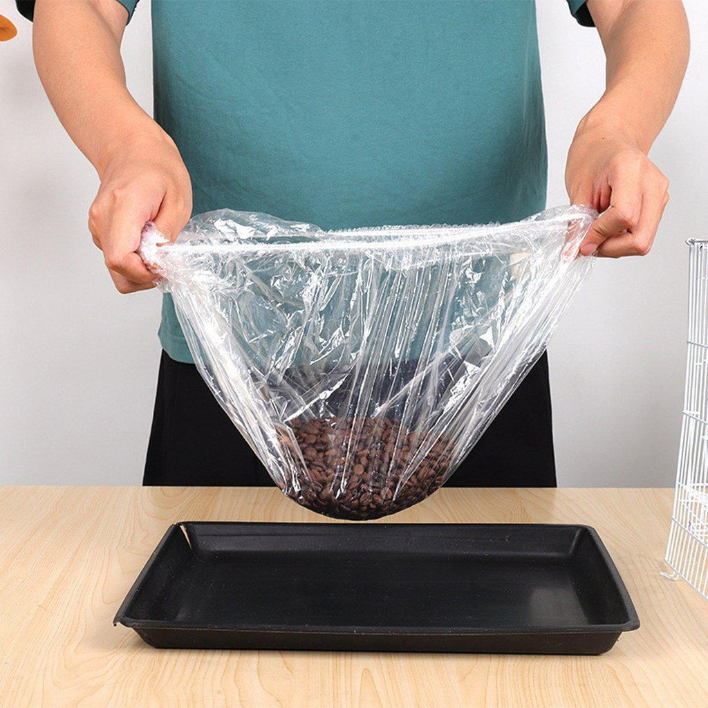 50pcs transparent disposable plastic rabbit cage liner mats with elastic edges for small animal trays — view 4