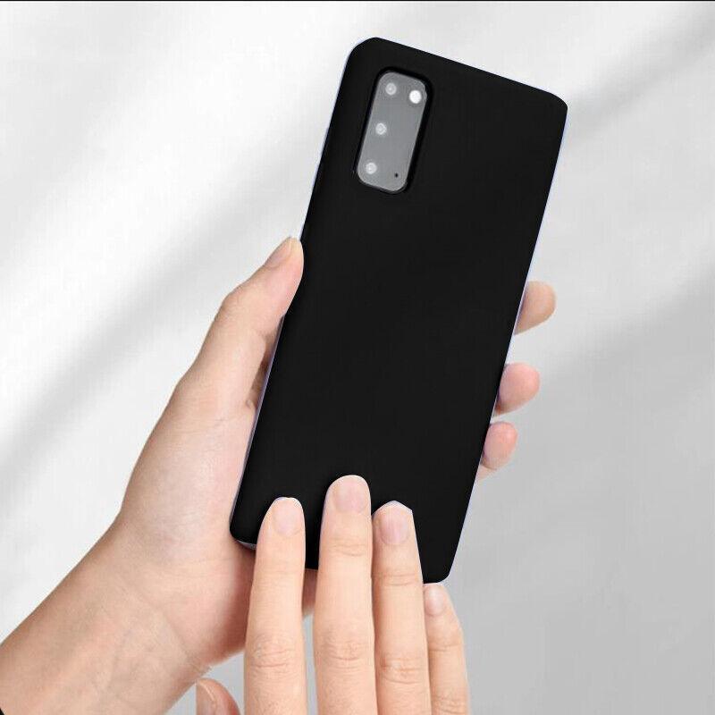 Sky blue slim shockproof phone case for Samsung Galaxy smartphones with fingerprint resistant matte finish — view 5