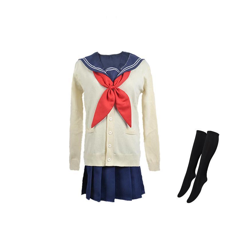 Himiko Toga complete cosplay costume with sweater, shirt, skirt, and tie for anime fans — view 2