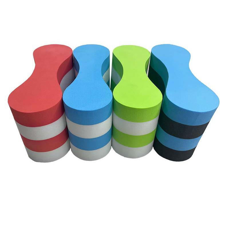 Professional swimming pull float and adjustable leg clip in solid EVA foam for posture correction training — view 2