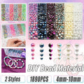1890 piece colorful mermaid faded pearl bead set for DIY jewelry making and crafts