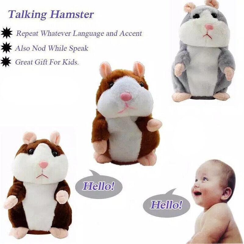 Fluffy interactive talking hamster plush toy nodding and mimicking voices for kids playtime — view 4