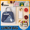 Cute cartoon insulated lunch bag for kids with convenient carrying handle and spacious food compartment