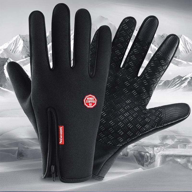 Waterproof full finger cycling gloves with breathable mesh and touchscreen fingertips for winter fitness — view 3