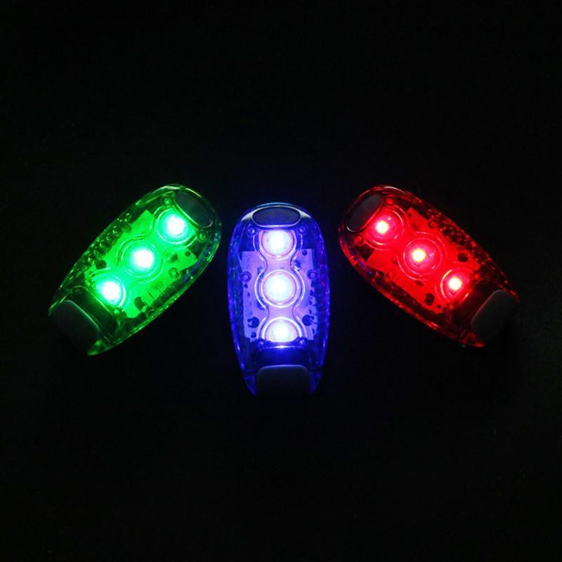 LED clip-on safety light in bright red for bicycle helmet and running gear visibility — view 5
