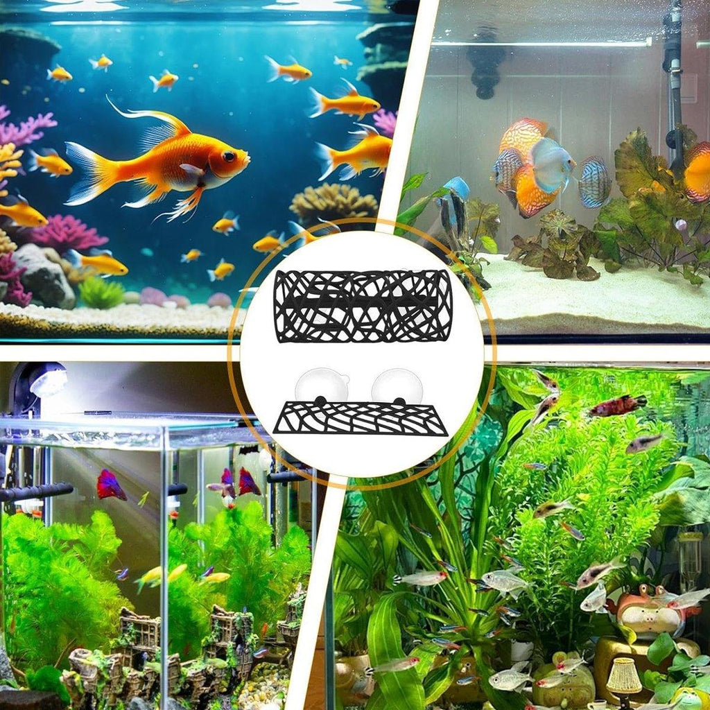 Silicone aquarium fish resting tunnel hideout for bettas and shrimp in black or white — view 4