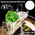 Transparent acrylic round fish tank external trickle filter box for quiet water purification