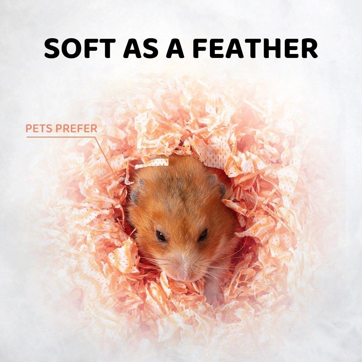 Premium spun cotton hamster bedding in vibrant colors for clean and cozy small pet habitats — view 5
