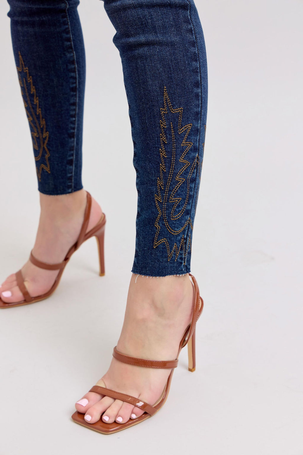 Judy Blue Full Size Embroidered High Rise Skinny Jeans Plus Size-4