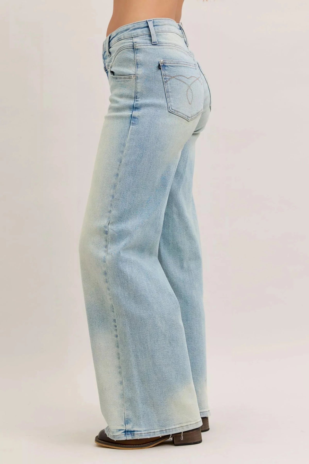 Judy Blue High Waist Column Straight Jeans-2