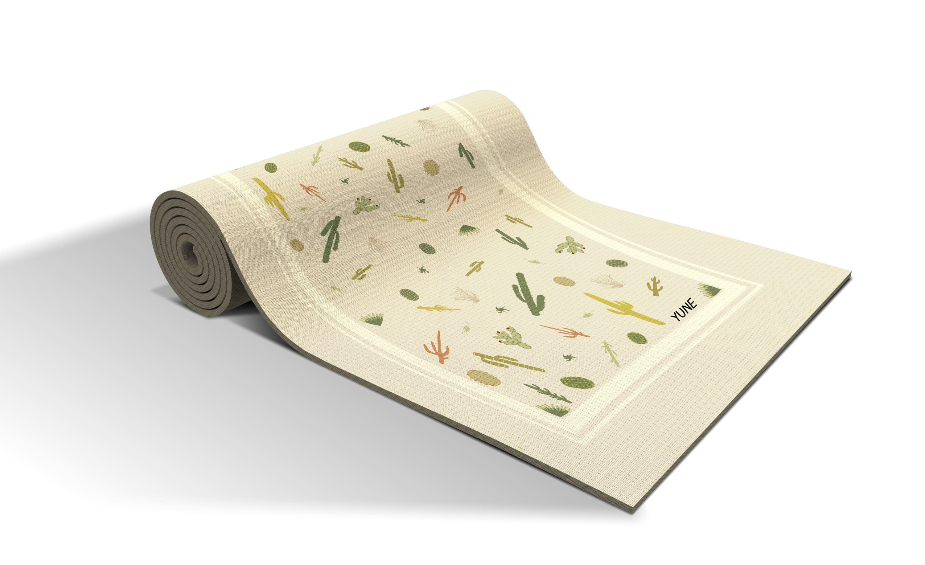 White Juno Trekk travel pilates and yoga mat featuring a textured non slip surface — view 3