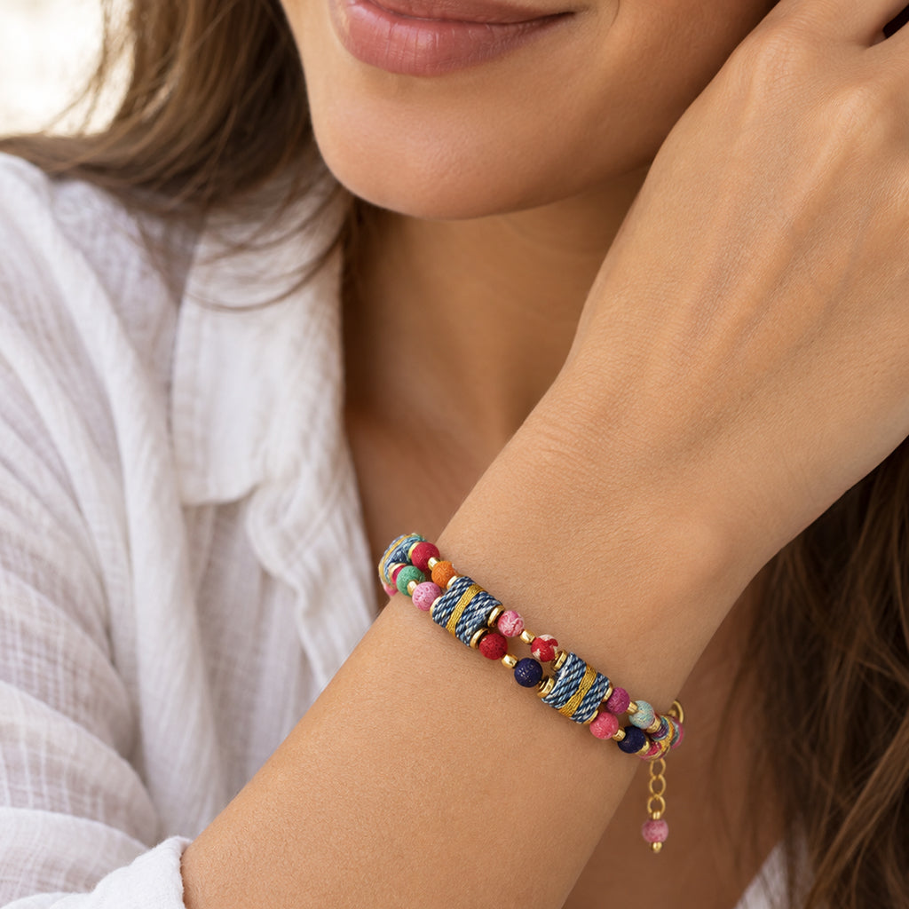 Kantha Sari Bracelet-1
