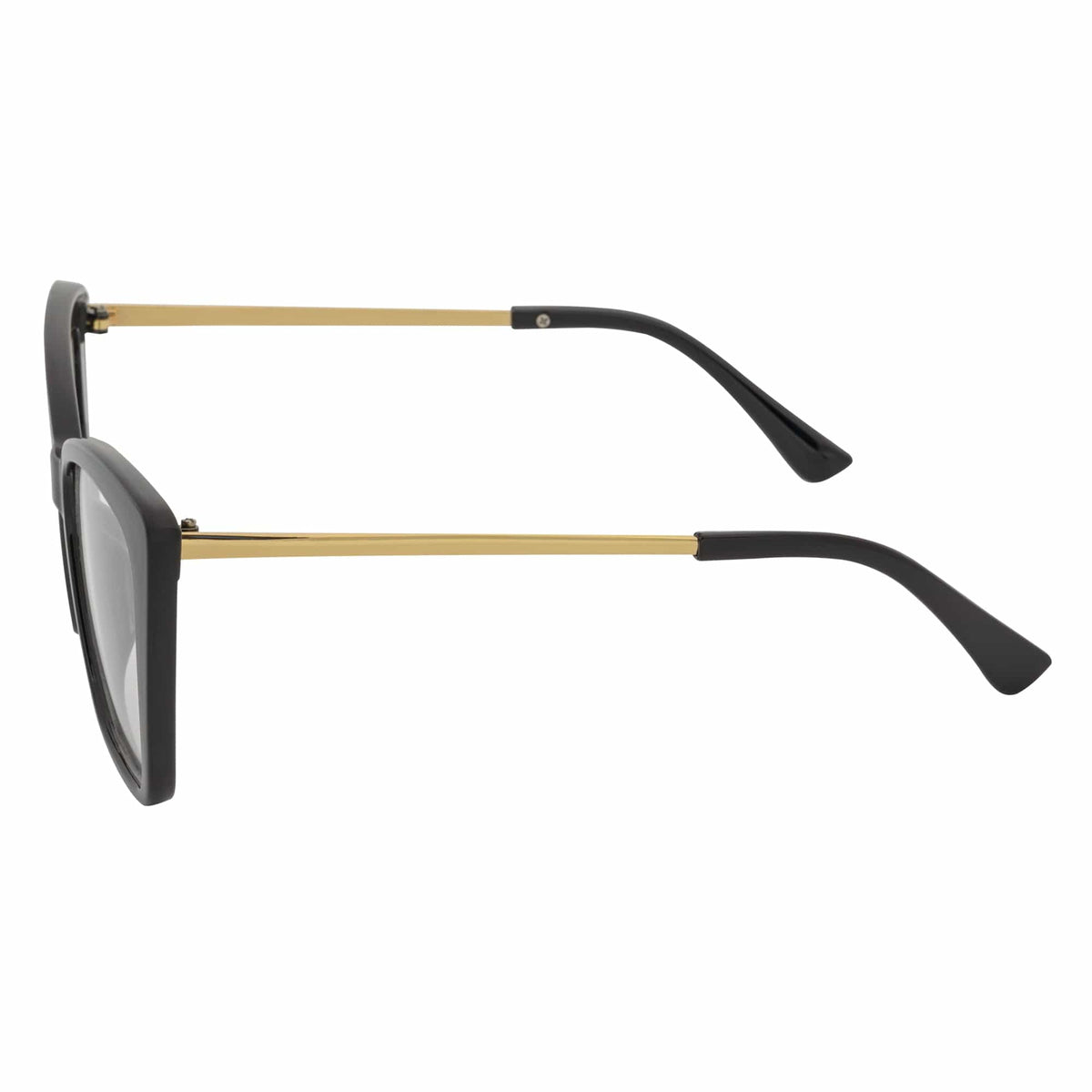 KATE - Oversize Womens Cat Eye Glasses Black Clear Lens-3