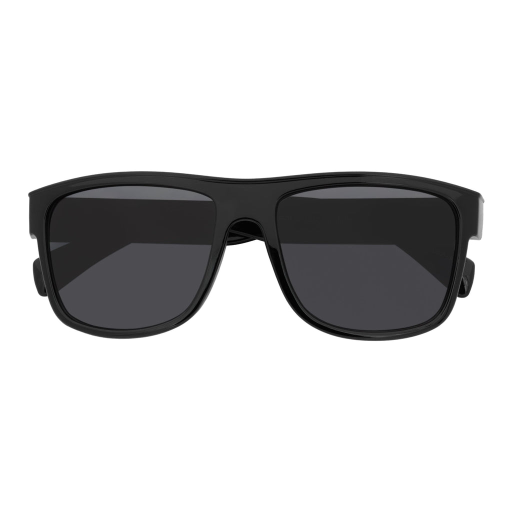 KENT - Flat Top Horn Rimmed Sunglasses Black Smoke-0