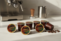 StepUp Coffee Kenya citrus coffee pods box highlighting single-origin medium roast and bright fruity notes