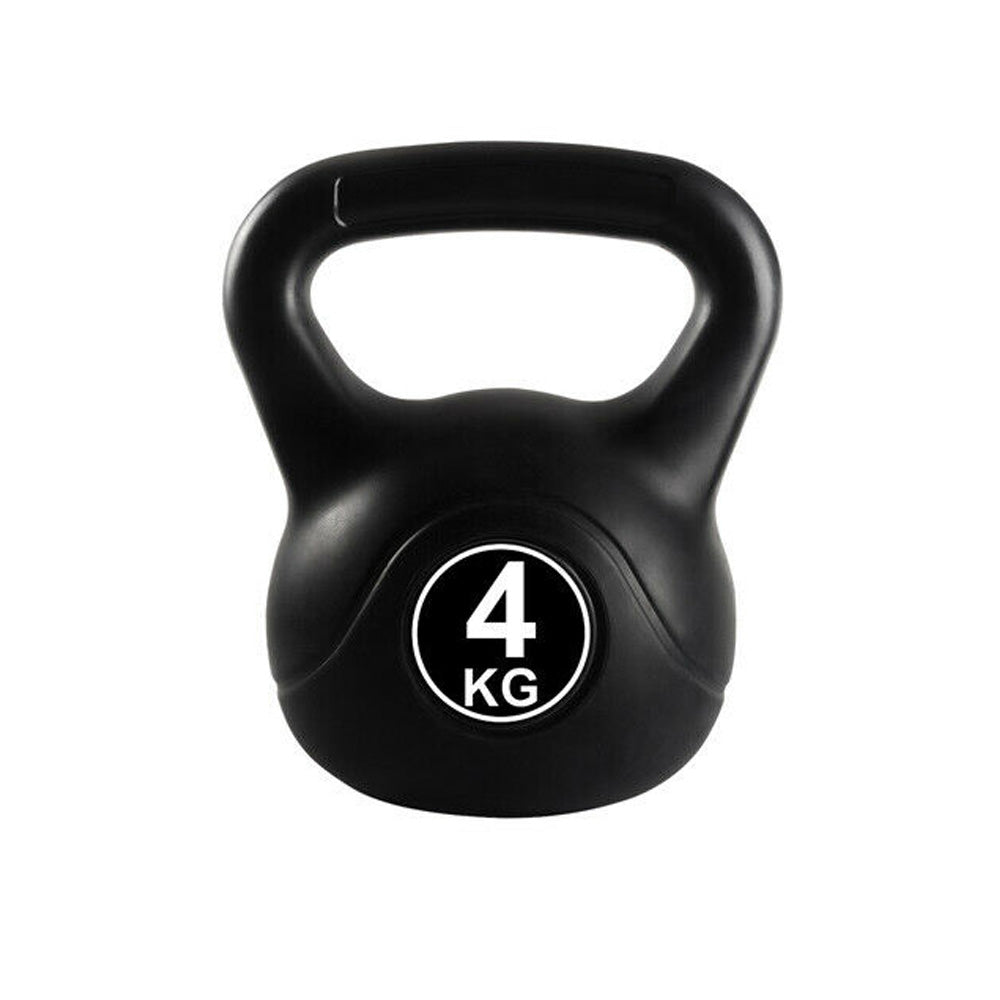 Three piece kettlebell weight set 4kg 6kg 10kg with ergonomic handles for home gym workouts — view 3