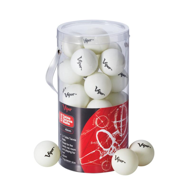 Viper 24 pack table tennis balls, 40mm white ping pong balls for indoor game rooms