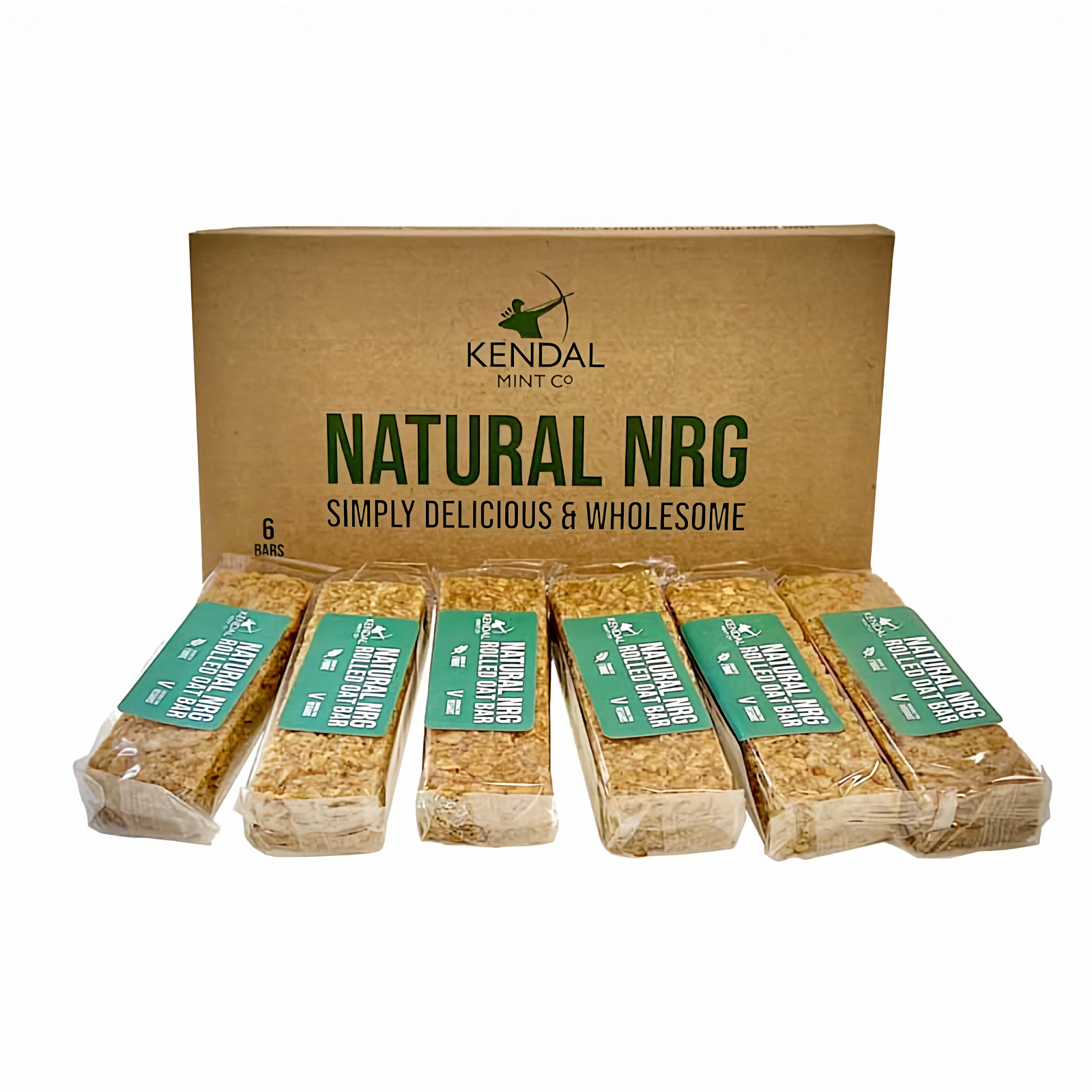 Natural NRG vegan rolled oat energy bar in fully recyclable eco-friendly packaging for athletes — view 3