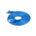 Blue 10 meter Cat6 UTP Ethernet cable coiled with standard RJ45 connectors on both ends