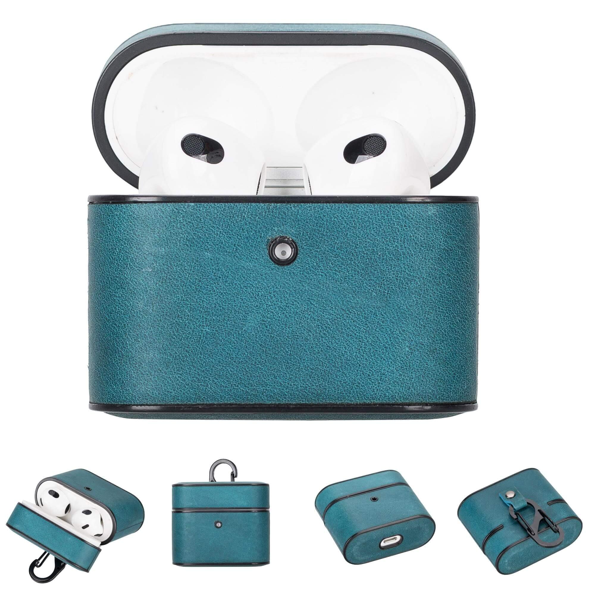 Handcrafted genuine leather case for Apple AirPods 3 showcasing a slim protective design — view 5