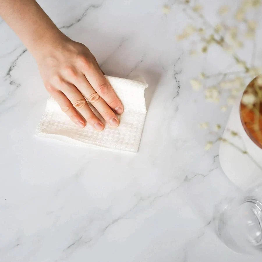Square bamboo kitchen cloth with textured surface for sustainable eco-friendly dishwashing and household cleaning — view 4