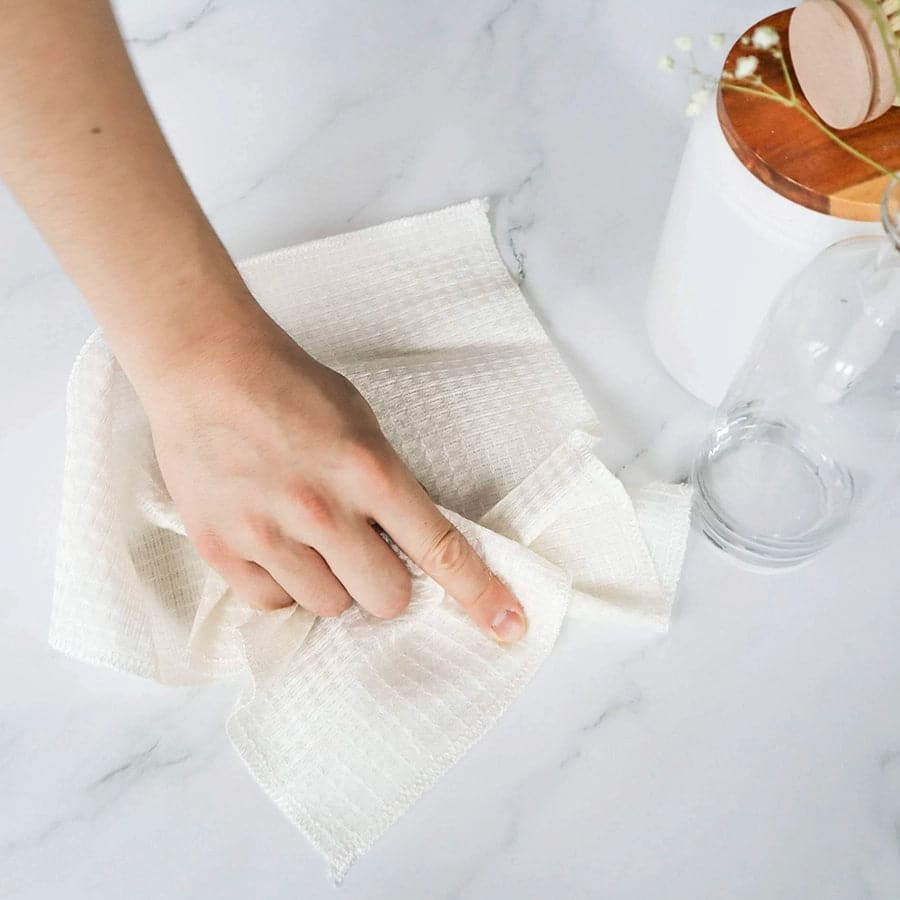 Square bamboo kitchen cloth with textured surface for sustainable eco-friendly dishwashing and household cleaning — view 5