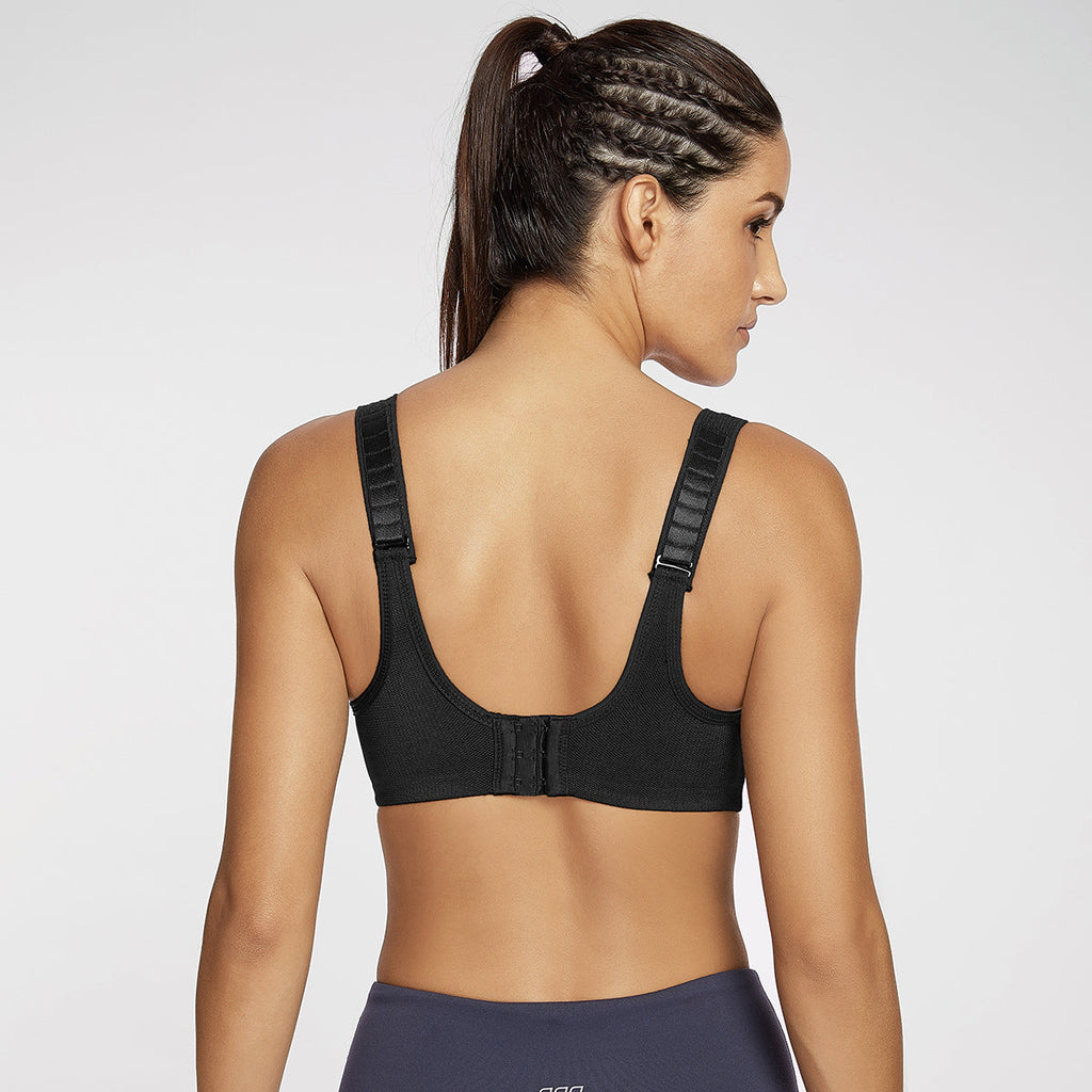 High impact running bra for large busts with lightly padded cups and breathable mesh panels — view 4