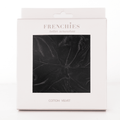 Frenchies Cotton Velvet Large Black Scrunchie-0