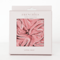 Frenchies Cotton Velvet Large Pink Scrunchie-0