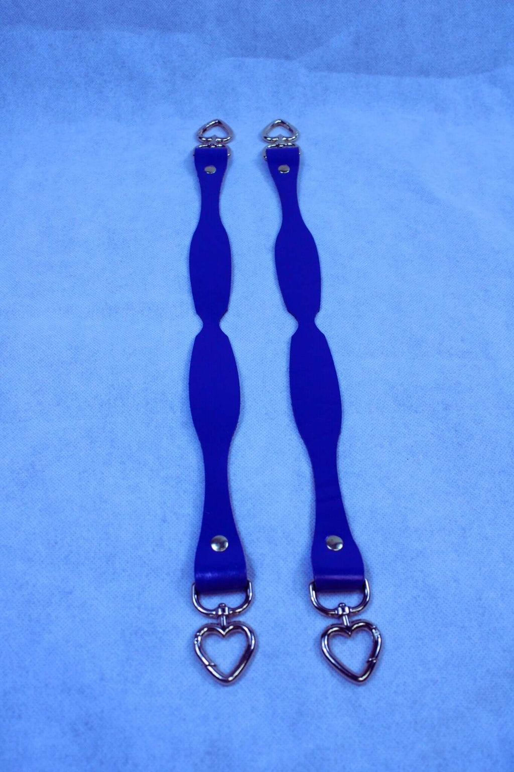 Handmade leather BDSM connector strap with heavy duty metal D-ring and secure swivel clip hardware — view 4