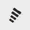 Premium leather cord organizer sets with metal snap closures securely holding folded white charging cables