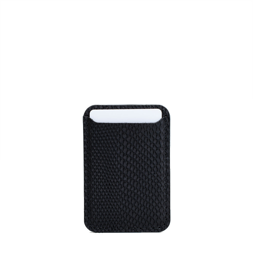 Leather Wallet compatible with MagSafe - Embossed Snake Print-4