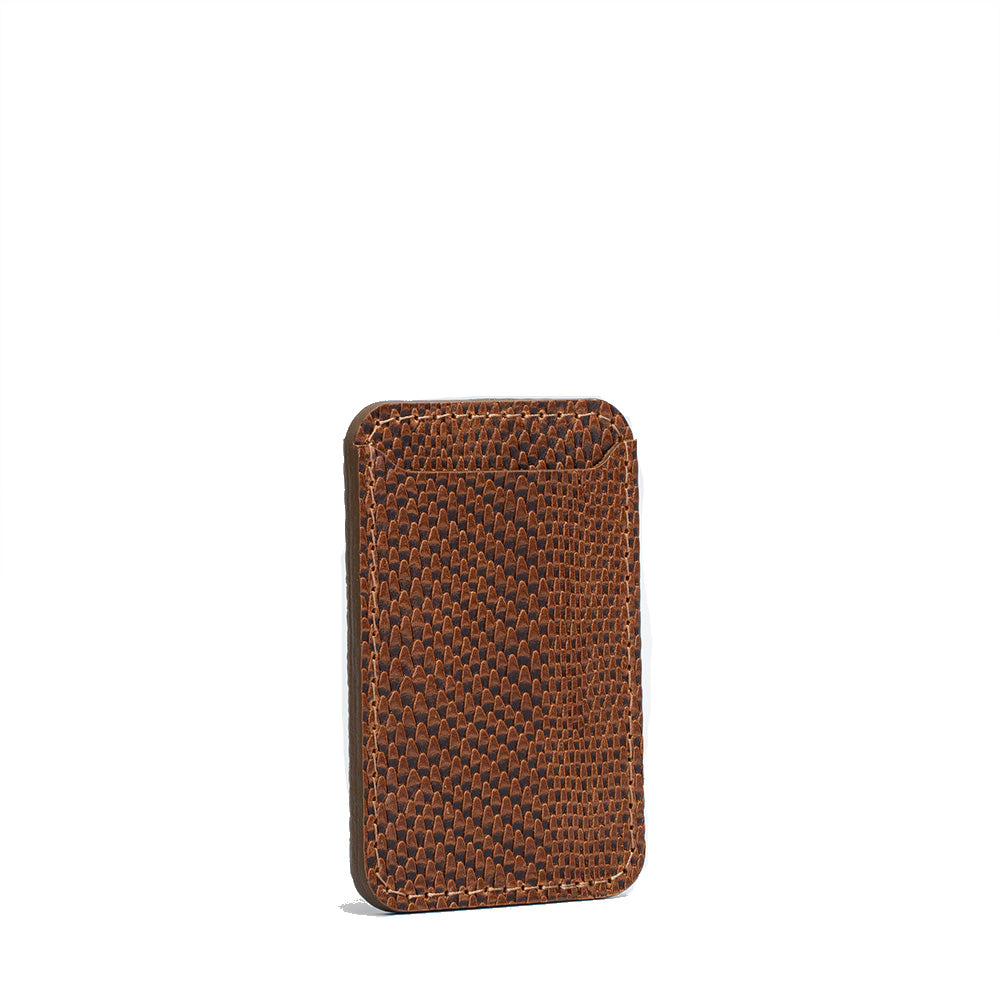 Leather Wallet compatible with MagSafe - Embossed Snake Print-1