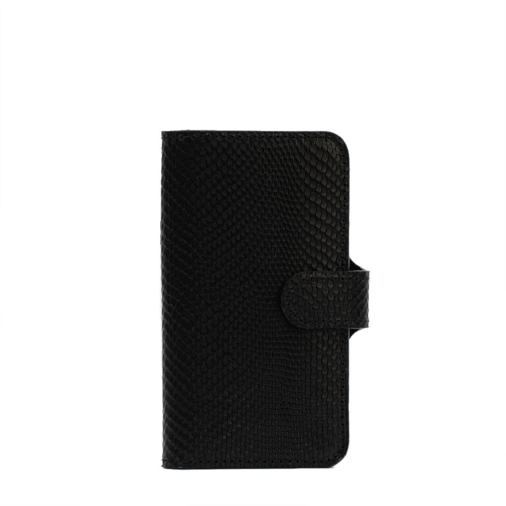 Premium leather iPhone 14 MagSafe folio wallet case featuring interior card slots and secure magnetic closure — view 4