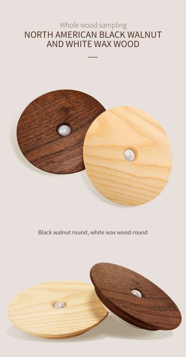 Rechargeable motion sensor night light mounted on a wall casting a warm ambient glow — view 2