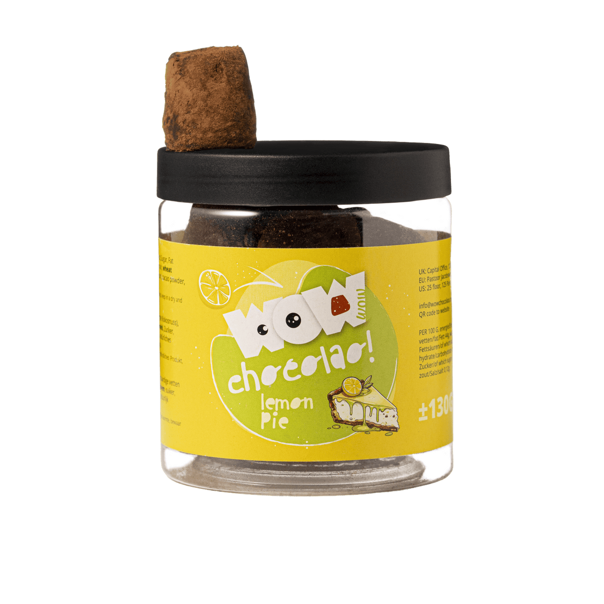Lemon Pie Chocolate Truffles Gift Jar 130g | Crunchy Citrus Chocolate-0