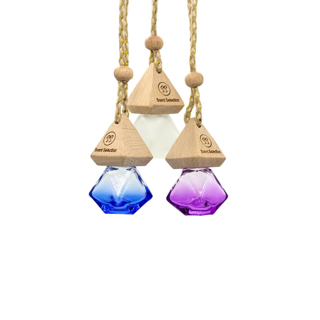 Lemongrass & Ginger Hanging Car Air Freshener Diffuser - 3 Colours-0