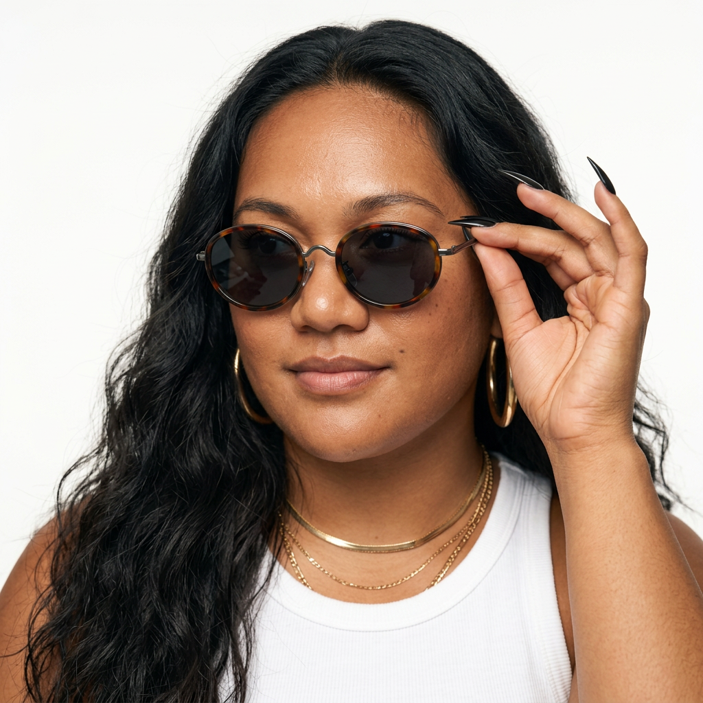 Confident Oval Resin Sunglasses-0